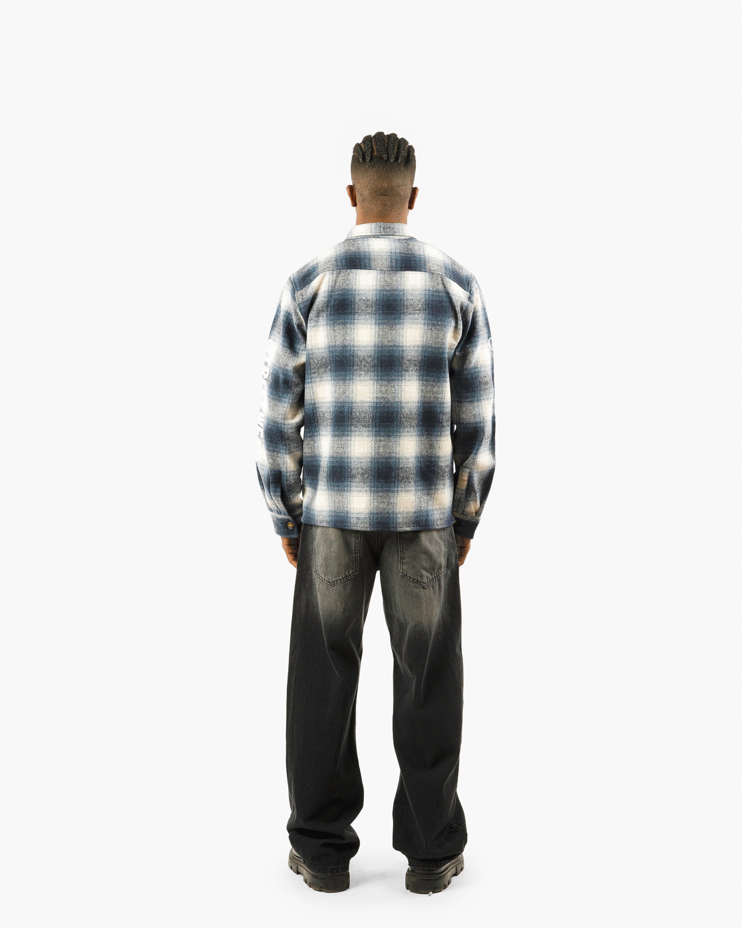 Embroidered Viella Plaid Overshirt