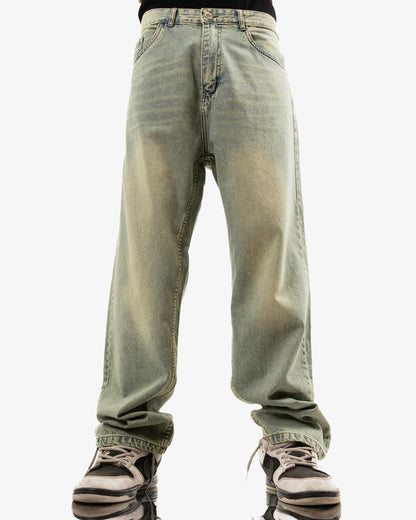 Light Wash Baggy Fit Jeans In Blue