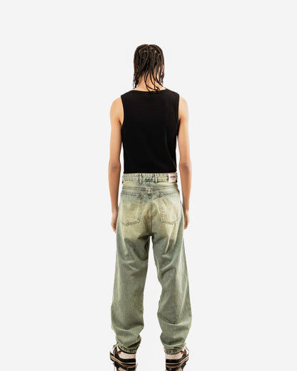 Light Wash Baggy Fit Jeans In Blue