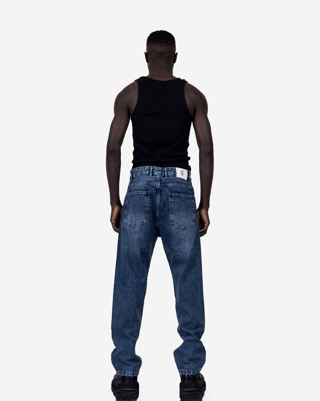 Streetwear Baggy Jeans Dark Blue With Effect