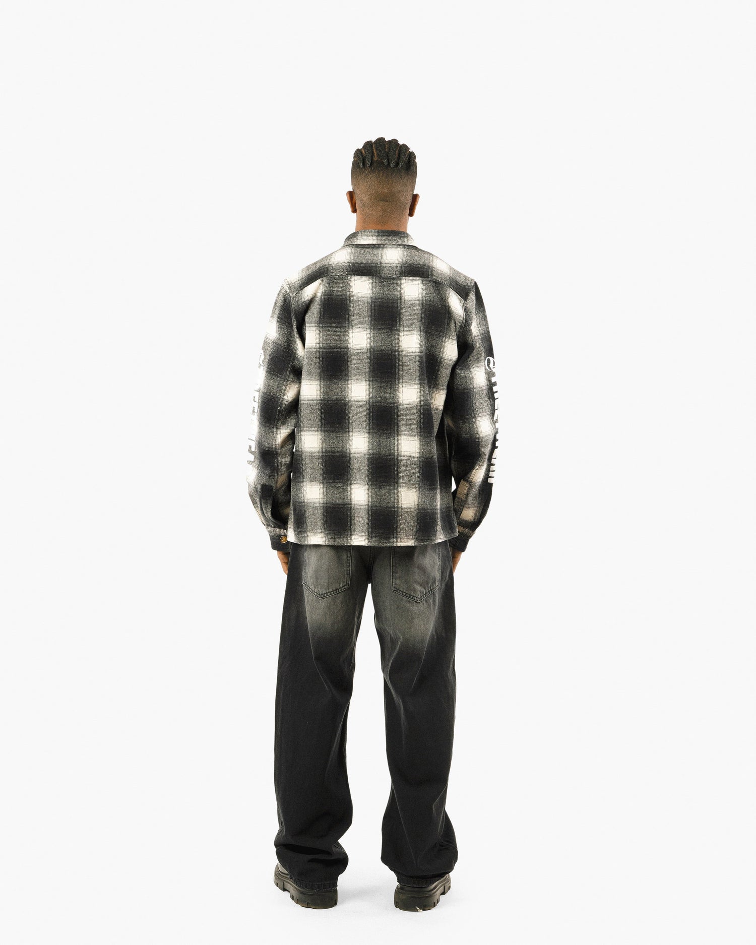 Embroidered Viella Plaid Overshirt