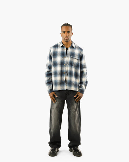 Embroidered Viella Plaid Overshirt