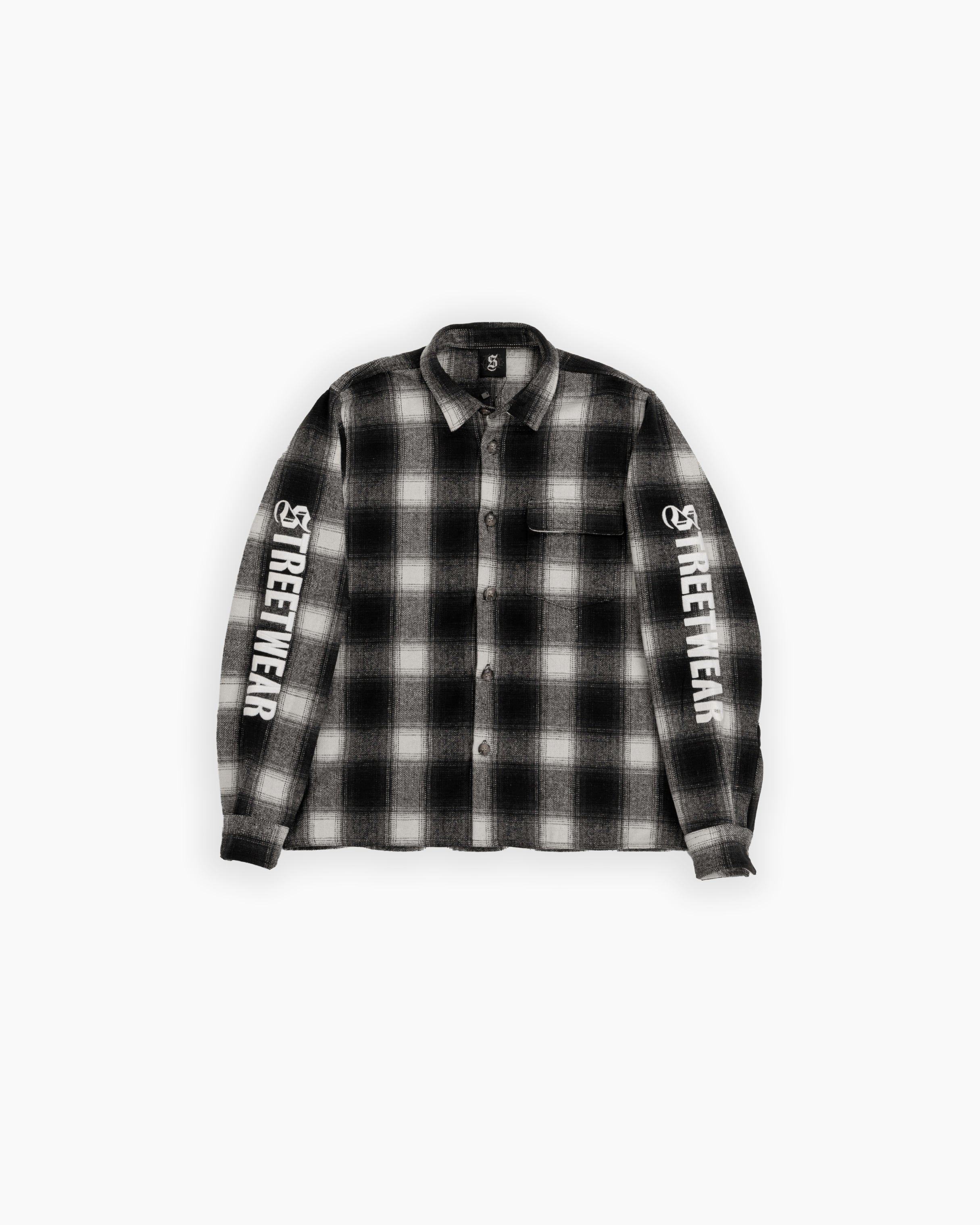 Embroidered Viella Plaid Overshirt