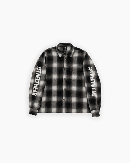Embroidered Viella Plaid Overshirt